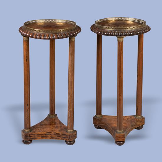 A Pair of Pedestals of the French Empire Style